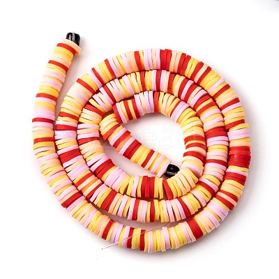 Handmade Polymer Clay Beads Strands CLAY-R089-6mm-T02B-16-1
