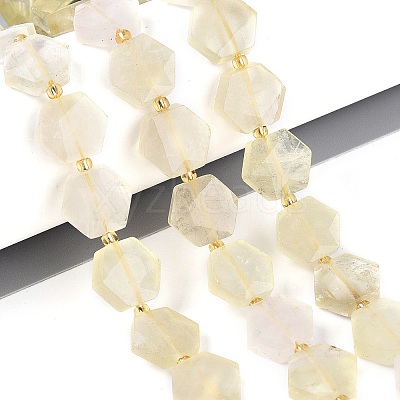 Heated Natural Lemon Quartz Beads Strands G-N368-01A-14-1