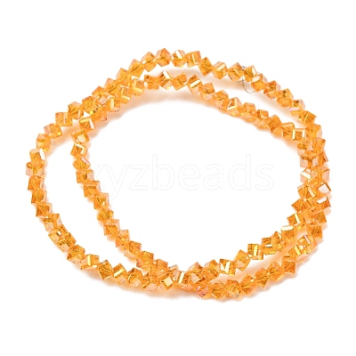 Electroplate Transparent Glass Beads Strands GL-CBA7A17-01A-04-1