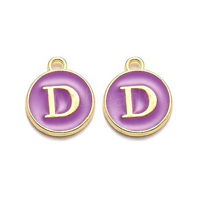 Golden Plated Alloy Enamel Charms ENAM-Q437-12D-1