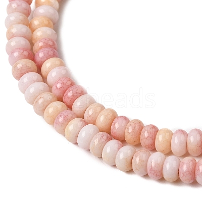 Cracked Opaque Glass Beads Strand GLAA-D306-A06-1