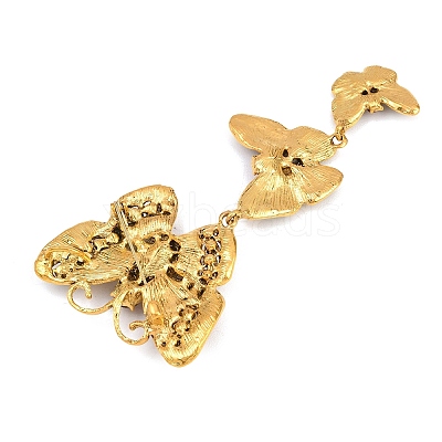 Alloy Rhinestone Lapel Pin Brooches JEWB-B042-03B-1