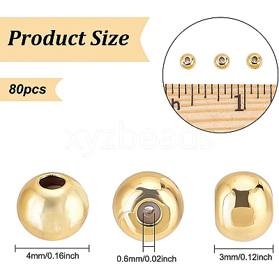 Brass Beads KK-BC0008-70-1