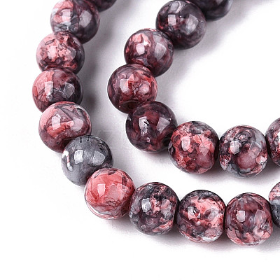 Baking Paint Glass Beads Strands DGLA-N016-4mm-04-1