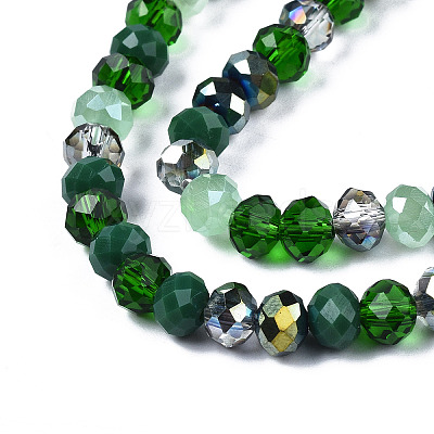 Electroplate Glass Beads Strands X-EGLA-N002-12D-1