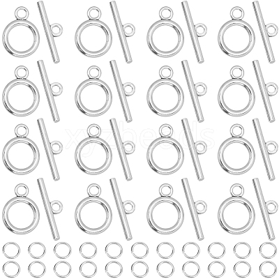 60Pcs Tibetan Style Alloy Toggle Clasps FIND-SP0001-23AS-1