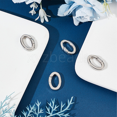 4Pcs Stainless Steel Spring Gate Rings STAS-BBC0005-74-1