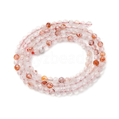 Natural Ferruginous Quartz Beads Strands G-B142-A01-3mm-1