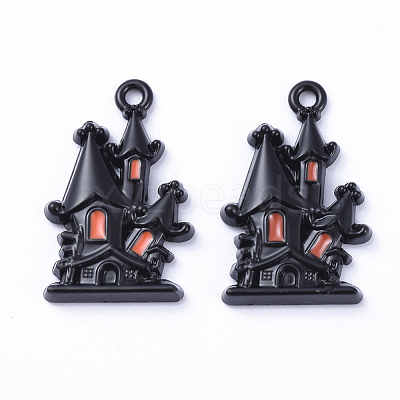 Black Alloy Enamel Pendant ENAM-D040-B01-1