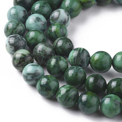 Natural Map Stone Picasso Jasper Beads Strands G-F668-29-6mm-1