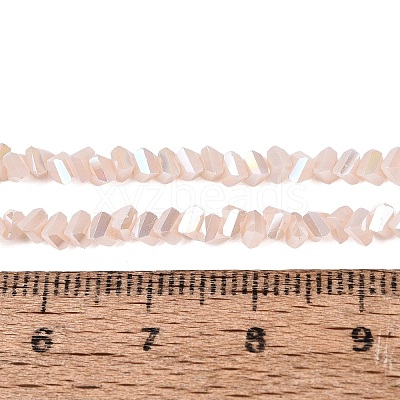 Electroplate Opaque Glass Beads Strands EGLA-Q139-01A-C03-1