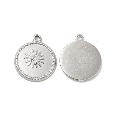 Tarnish Resistant 304 Stainless Steel Pendants Rhinestone Settings STAS-B032-09P-1