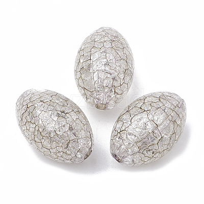 Crackle Acrylic Beads X-CACR-N001-01-1