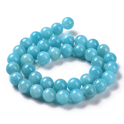 Natural Mashan Jade Round Beads Strands X-G-D263-6mm-XS28-1