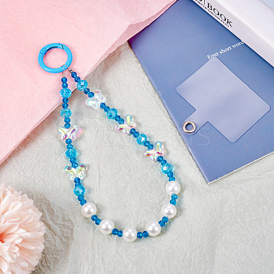 Resin Beads Mobile Straps AJEW-TAC0006-10A-1