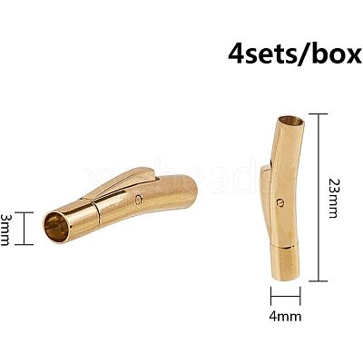 304 Stainless Steel Bayonet Clasps STAS-UN0001-87G-1