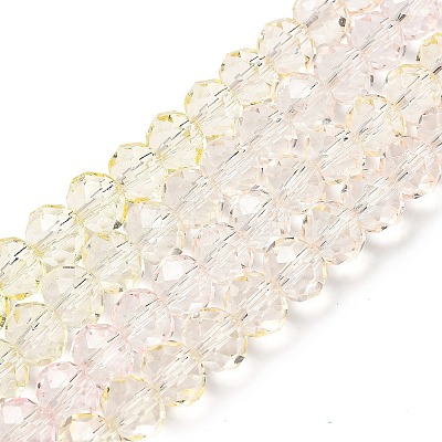 Transparent Painted Glass Beads Strands LS-DGLA-A034-T8mm-A25-1