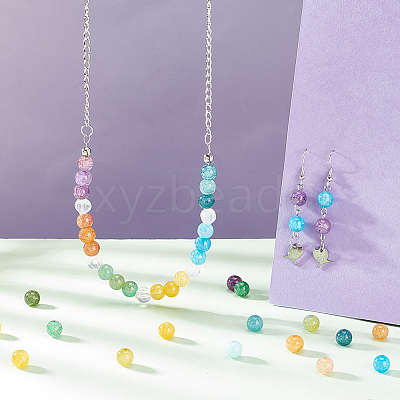 270Pcs 9 Colors Imitation Cracked Jade Glass Beads Sets GLAA-AR0001-37-1