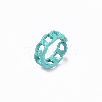 Spray Painted Alloy Cuff Rings RJEW-T011-29F-RS-1