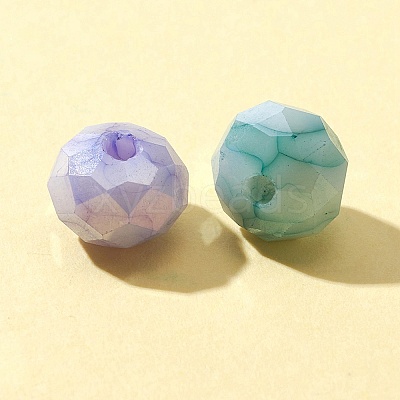 104Pcs 8 Colors Opaque Baking Paint Glass Beads Strands EGLA-FS0001-27-1