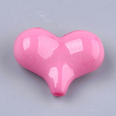 Opaque Solid Color Acrylic Beads X-MACR-T030-12-1