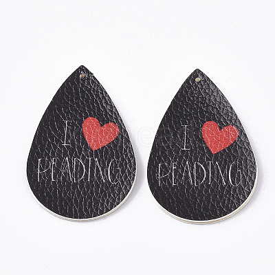 PU Leather Big Pendants X-FIND-R072-10-B04-1