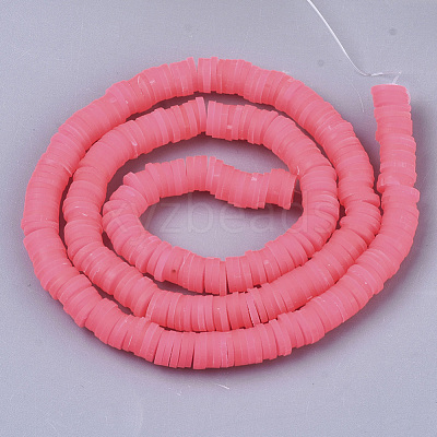 Handmade Polymer Clay Beads Strands CLAY-R089-6mm-044-1