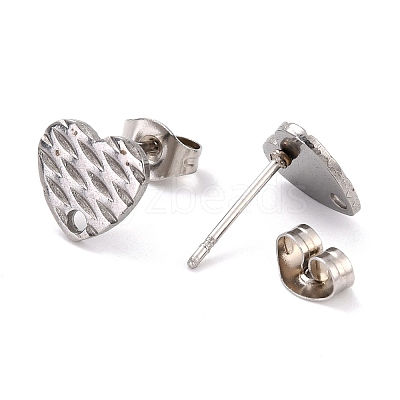 Non-Tarnish 304 Stainless Steel Stud Earring Findings STAS-I183-04A-P-1