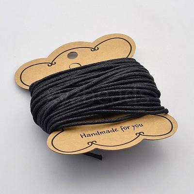 Black Waxed Cotton Cord X-YC2mm131-1