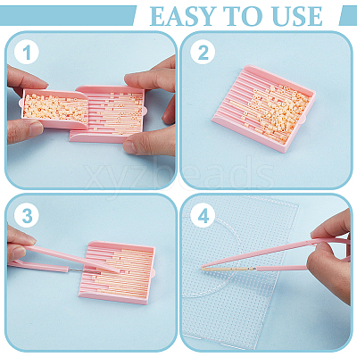 1Pc Plastic with Iron Tweezers TOOL-WH0155-238A-1