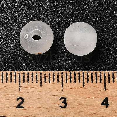 Frosted Transparent Acrylic Beads X-OACR-F013-13-1