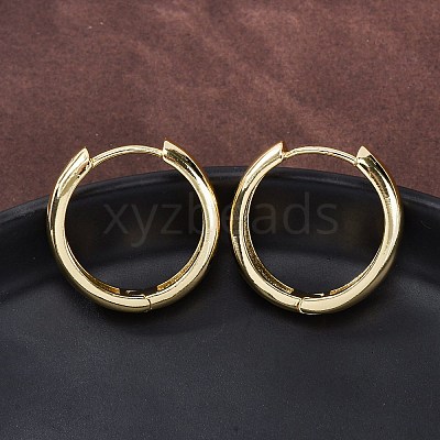 Brass Huggie Hoop Earrings EJEW-F260-01B-G-1