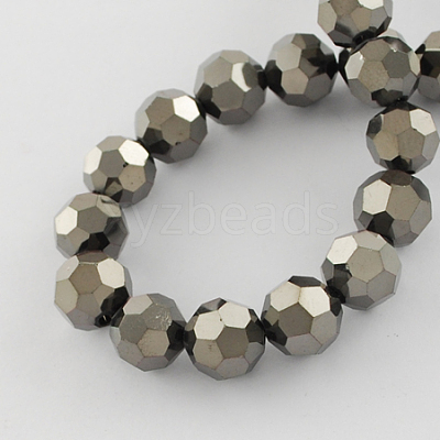 Electroplate Glass Bead Strands EGLA-R042-8mm-05-1