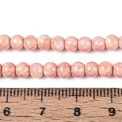 Baking Paint Glass Beads Strands DGLA-N016-4mm-01-1
