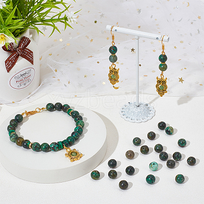 2 Strands Natural African Turquoise(Jasper) Beads Strands TURQ-NB0001-23-1