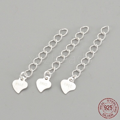 925 Sterling Silver Twisted Extender Chains X-STER-S002-32-1