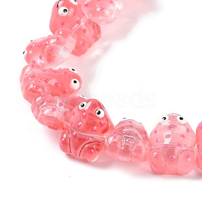 Transparent Glass Enamel Beads Strands GLAA-B021-05H-1