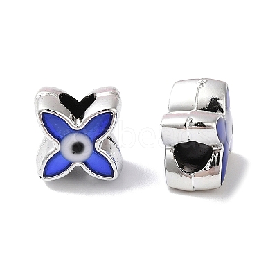 CCB Plastic Enamel European Beads CCB-G018-02D-1