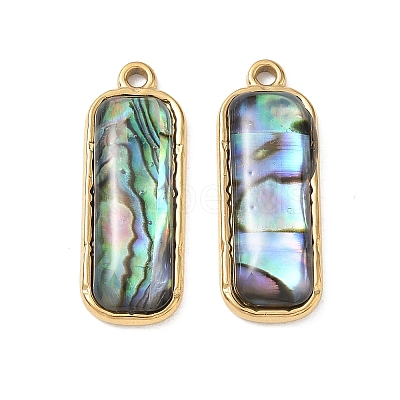 Natural Paua Shell Pendants SA-CBA11D7-11B-G-1