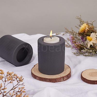 Ceramic Whiteware Candle Holder DJEW-WH0068-01A-1