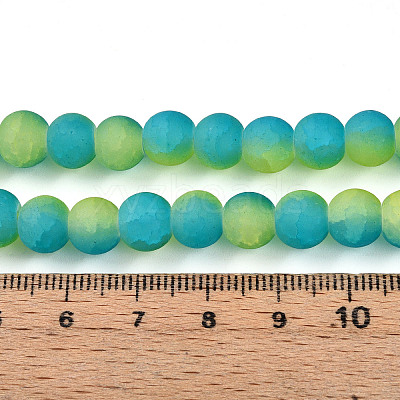 Crackle Glass Beads Strands GLAA-N009-8mm-10-1