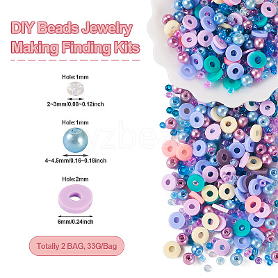 DIY Beads Jewelry Making Finding Kits DIY-TAC0009-10I-1