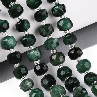 Natural Fuchsite Beads Strands G-N327-08A-06-1