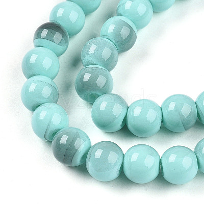 Baking Paint Glass Beads Strands DGLA-N013-8mm-04-1