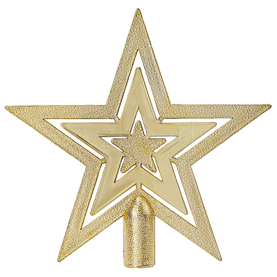 Star Plastic Christmas Tree Topper Ornaments AJEW-WH20004-17A-1