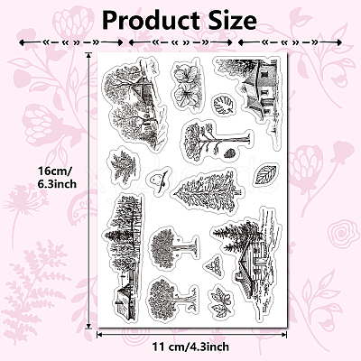 PVC Plastic Clear Stamps DIY-WH0439-0003-1