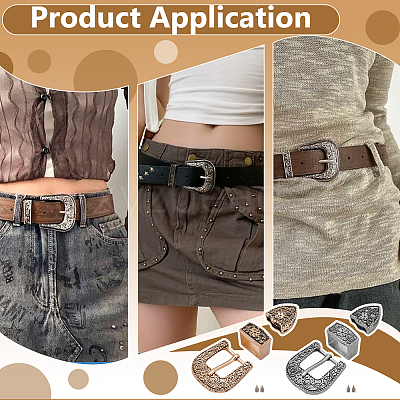 4 Bags 2 Colors Alloy Buckles AJEW-BC0009-26-1