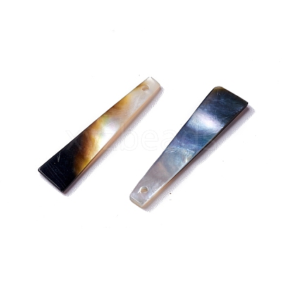 Natural Black Lip Shell Pendants SHEL-P015-03-1