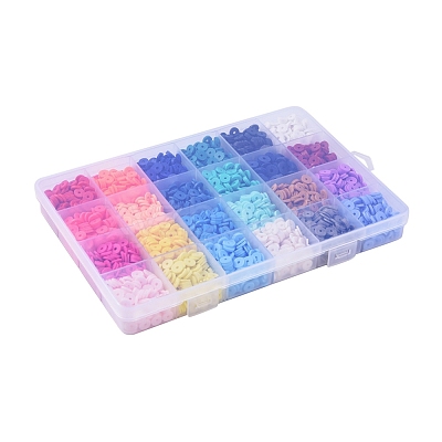24 Colors Handmade Polymer Clay Beads CLAY-X0011-01-1
