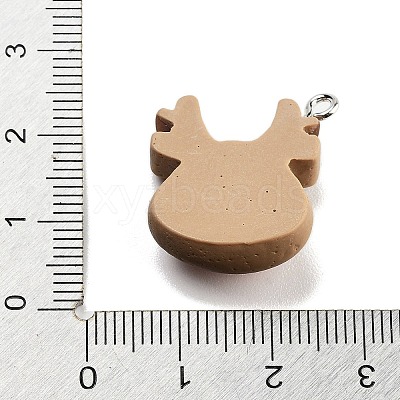 Christmas Theme Opaque Resin Pendants RESI-F054-B06-1